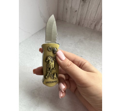 Складной нож "Буцефал" с пьезозажигалкой, бронзовый