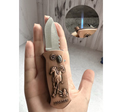 Складной нож "Буцефал" с пьезозажигалкой, медный
